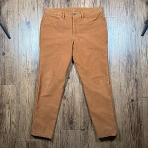 Lululemon Utilitech ABC Pants Mens 33x28 Brown Copper Canvas Five Pocket Tapered